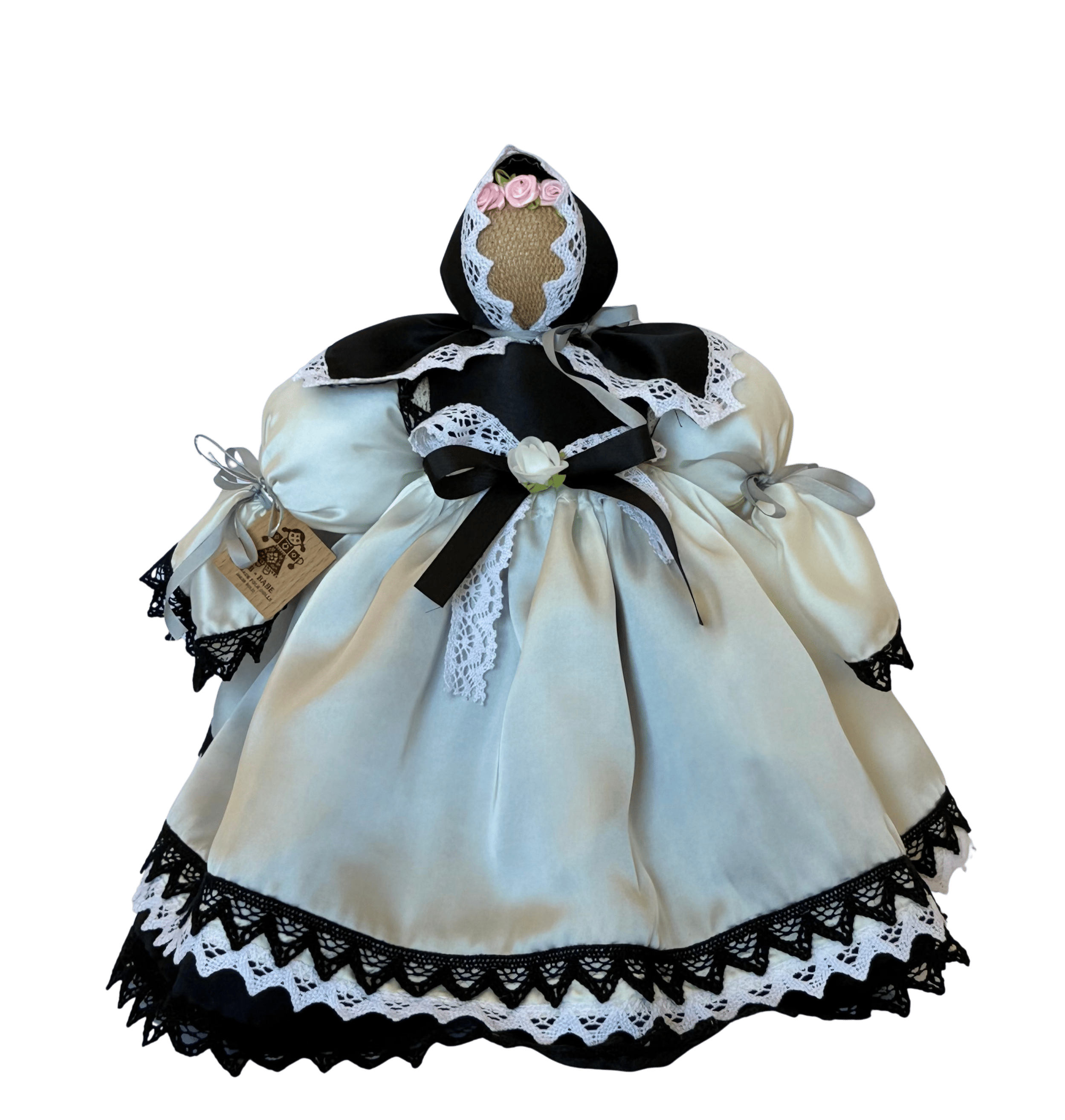 Elegant black and white doll